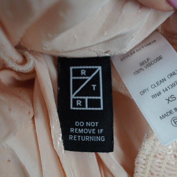 Anthropologie ASTR The Label Embroidered Blush Blouse XS Romantic Floral Cottage - Picture 7 of 10